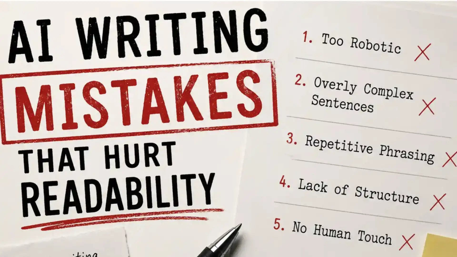 AI Writing Mistakes That Hurt Readability
