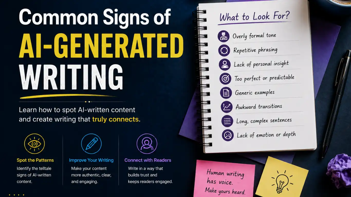 Common Signs of AI Generated Writing